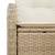 Garden Sofa with Cushion Beige 121 x 62 x 69cm Poly Rattan