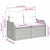 Garden Sofa with Cushion Black 121 x 62 x 69cm Poly Rattan