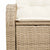 Garden Sofa with Cushion Beige 124 x 62 x 69cm Poly Rattan