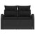 Garden Sofa with Cushion Black 124 x 62 x 69cm Poly Rattan