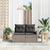 Garden Sofa with Cushion Grey 124 x 62 x 69cm Poly Rattan
