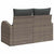 Garden Sofa with Cushion Grey 124 x 62 x 69cm Poly Rattan