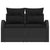 Garden Sofa with Cushion Black 124 x 62 x 69cm Poly Rattan