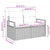Garden Sofa with Cushion Grey 120 x 62 x 69cm Poly Rattan