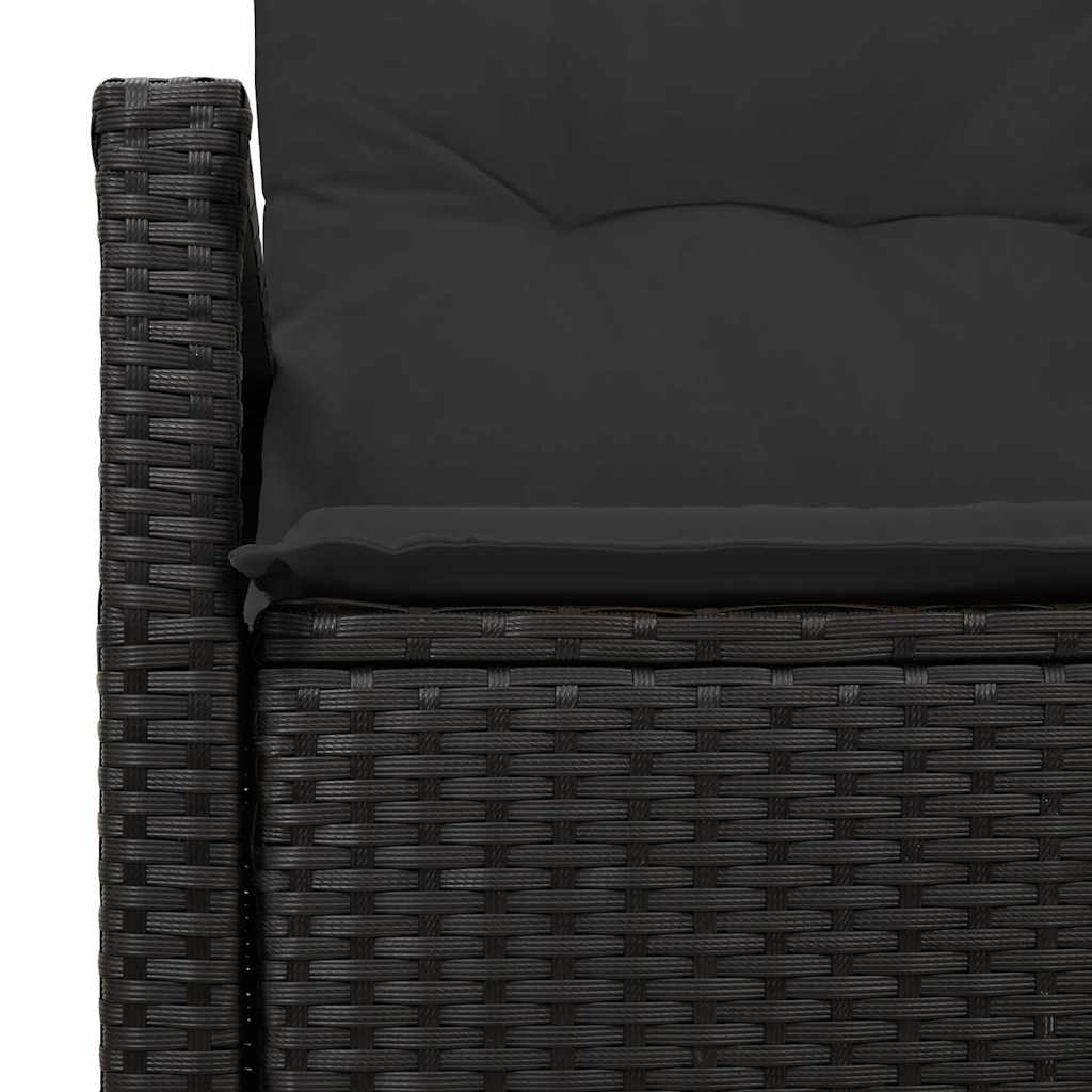 Garden Sofa Black 120 x 62 x 69cm Poly Rattan