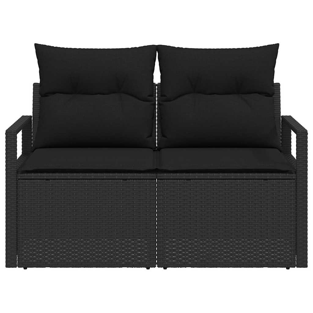 Garden Sofa Black 120 x 62 x 69cm Poly Rattan