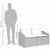 Garden Sofa with Cushion Grey 123 x 62 x 69cm Poly Rattan