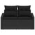 Garden Sofa with Cushion Black 123 x 62 x 69cm Poly Rattan