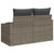 Garden Sofa with Cushion Grey 123 x 62 x 69cm Poly Rattan