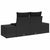 Garden Sofa with Cushion Black 123 x 62 x 69cm Poly Rattan