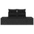 Garden Sofa with Cushion Black 123 x 62 x 69cm Poly Rattan
