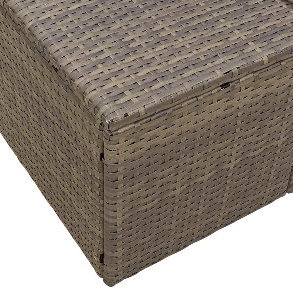 Garden Sofa Grey 123 x 62 x 69cm Poly Rattan