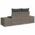 Garden Sofa Grey 123 x 62 x 69cm Poly Rattan