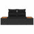 Garden Sofa Black 184 x 62 x 85cm Poly Rattan