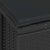 Garden Dining Set Black Poly rattan