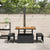 Garden Dining Set Black Poly rattan