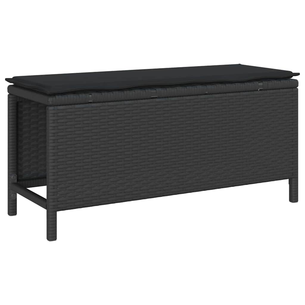 Garden Dining Set Black Poly rattan