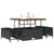 Garden Dining Set Black Poly rattan