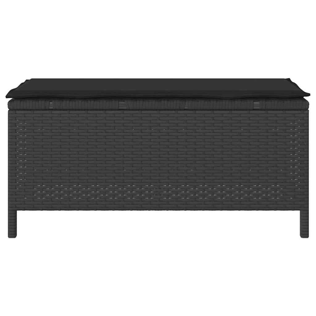 Garden Dining Set Black Poly rattan