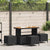 Garden Dining Set Black Poly rattan