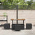 Garden Dining Set Black Poly rattan