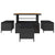 Garden Dining Set Black Poly rattan