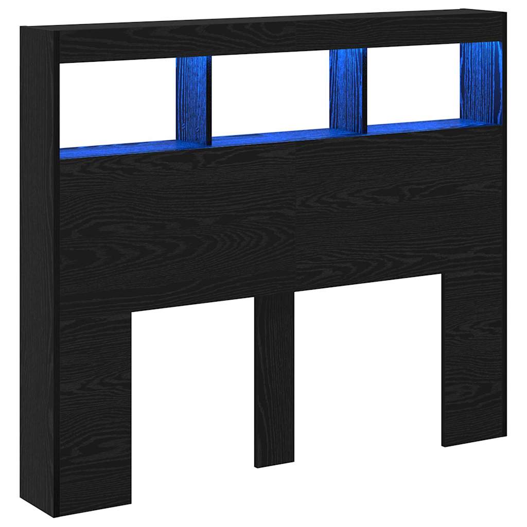 Headboard Black Oak Engineered Wood