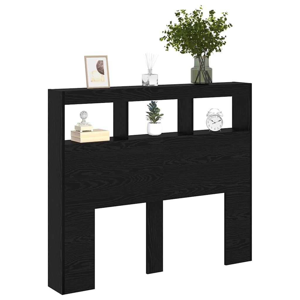 Headboard Black Oak Engineered Wood