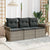 Garden Sofa Set 3 pcs Grey 196 x 62 x 85cm Poly Rattan