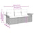 Garden Sofa Set 3 pcs Grey 196 x 62 x 85cm Poly Rattan