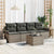 Garden Sofa Set 5 pcs Grey Poly rattan