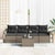 Garden Sofa Set 5 pcs Grey Poly rattan