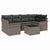 Garden Sofa Set 7 pcs Grey Poly rattan