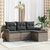 Garden Sofa Set 4 pcs Grey 55 x 55 x 37cm Poly Rattan