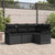 Garden Sofa Set with Cushion 4 pcs Black Poly rattan