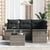 Garden Sofa Set with Cushion 5 pcs Grey Poly rattan
