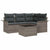 Garden Sofa Set with Cushion 5 pcs Grey Poly rattan