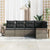 Garden Sofa Set 5 pcs 242.5 x 132.5 x 85 cm Poly rattan