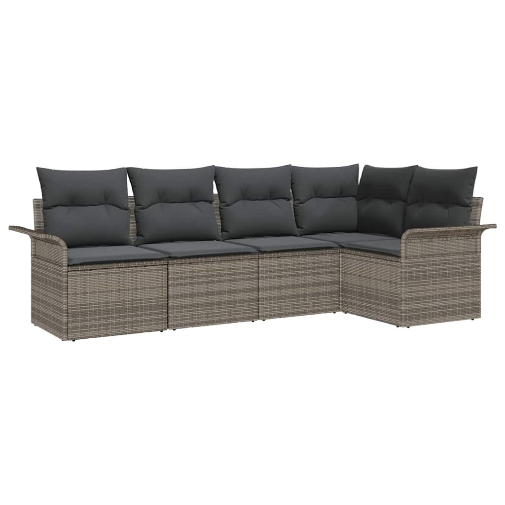 Garden Sofa Set 5 pcs 242.5 x 132.5 x 85 cm Poly rattan