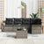 Garden Sofa Set 6 pcs 242.5 x 132.5 x 85 cm Poly rattan