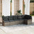 Garden Sofa Set with Cushion 6 pcs Grey Poly rattan