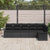 Garden Sofa Set with Cushion 6 pcs Black Poly rattan