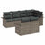 Garden Sofa Set with Cushion 7 pcs Grey Poly rattan