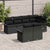 Garden Sofa Set with Cushion 7 pcs Black Poly rattan