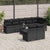 Garden Sofa Set with Cushion 9 pcs Black Poly rattan