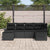 Garden Sofa Set with Cushion 6 pcs Black Poly rattan