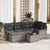 Garden Sofa Set with Cushion 7 pcs Grey Poly rattan