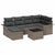 Garden Sofa Set with Cushion 7 pcs Grey Poly rattan