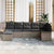 Garden Sofa Set with Cushion 7 pcs Grey Poly rattan