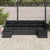 Garden Sofa Set with Cushion 7 pcs Black Poly rattan